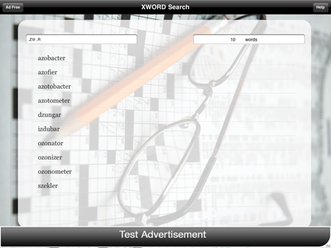 a crossword search tool iPad Captures Décran 4