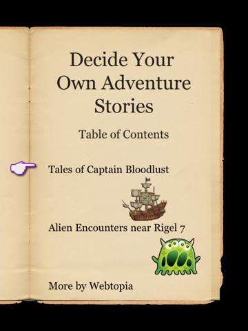 decide your own adventure stories iPad Captures Décran 1
