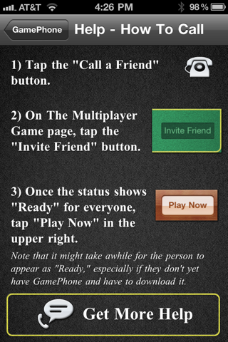 gamephone - free voice calls and text chat for game center iphone images 4