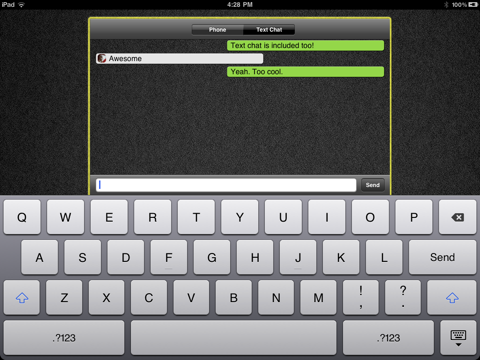gamephone - free voice calls and text chat for game center ipad images 3