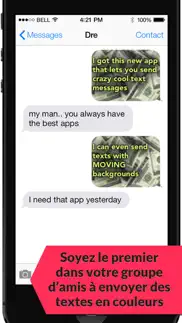messages texte en couleurs - color text messages iPhone Captures Décran 2