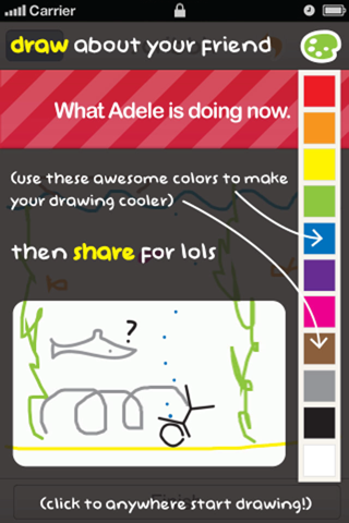scribblr - draw fun and random things about your friends iphone images 1
