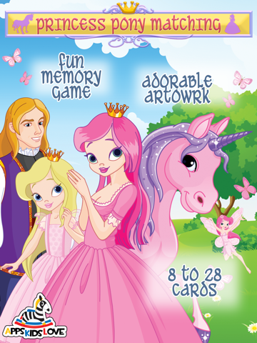 princess pony - matching memory game for kids and toddlers who love princesses and ponies ipad images 1