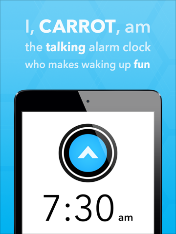 carrot alarm - talking alarm clock iPad Captures Décran 1