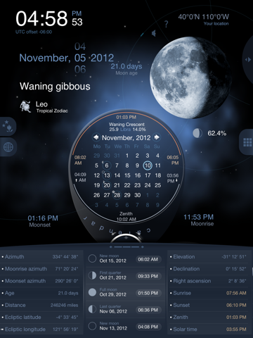 deluxe moon hd - moon phases calendar ipad images 3