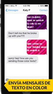mensajes de texto en color - color text messages iphone capturas de pantalla 1