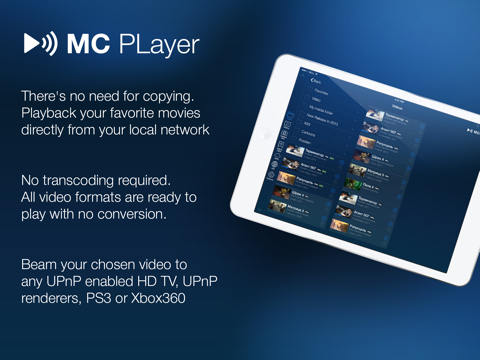 mcplayer hd lite wireless video player for ipad to play movies without conversion ipad resimleri 1