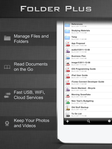 file manager - folder plus lite iPad Captures Décran 1