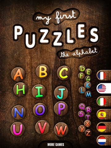 my first puzzles: alphabet - a free educational puzzle game for kids and toddlers for learning letter shapes - kid toddler app ipad images 1