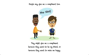 compliments social story and speech tool for preschool, autism, aspergers, down syndrome and special needs iphone images 4