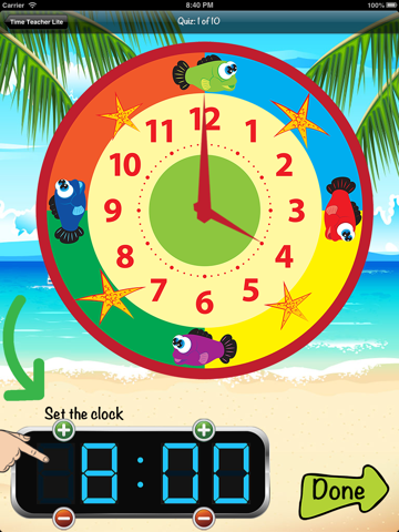 time teacher lite - learn how to tell time ipad images 1