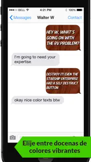 mensajes de texto en color - color text messages iphone capturas de pantalla 3