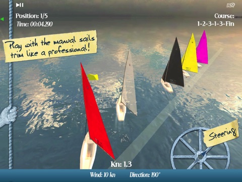 cleversailing hd lite - sailboat racing game for ipad ipad resimleri 2