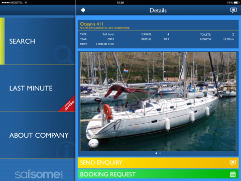 sailsome - sailboat charter iPad Captures Décran 3