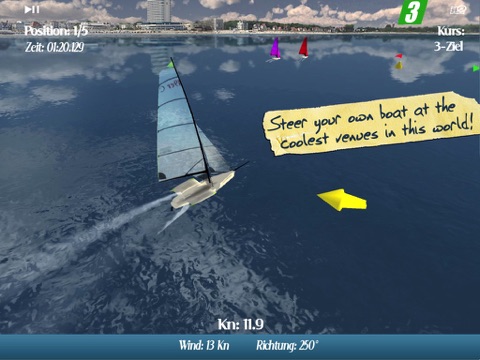 cleversailing hd lite - sailboat racing game for ipad ipad resimleri 1