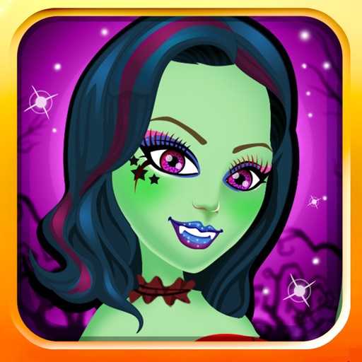 A Monster Make-up Girl Dress up Salon - Style me on a little spooky holiday night makeover fashion party for kids app reviews download