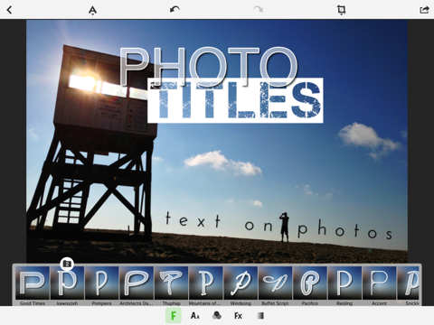 titlefx - write on pictures, add text captions to photos ipad images 1