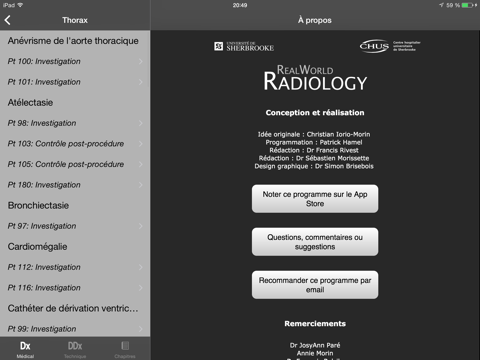 realworld radiology iPad Captures Décran 2
