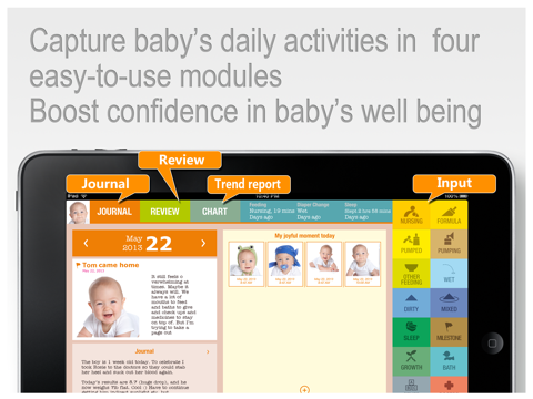 firstyear - baby feeding timer, sleep, diaper log ipad images 3