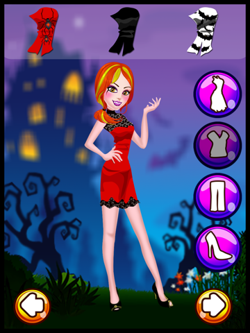 a monster make-up girl dress up salon - style me on a little spooky holiday night makeover fashion party for kids ipad images 2