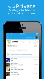 feelic - mood tracker, share, text & chat with friends айфон картинки 3