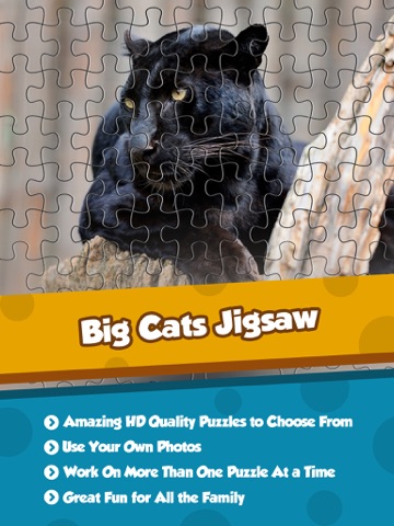 big cats puzzle 4 kids endless jigsaw-adventure ipad images 1