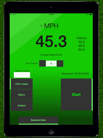 baseball pitch speed - radar gun ipad resimleri 4