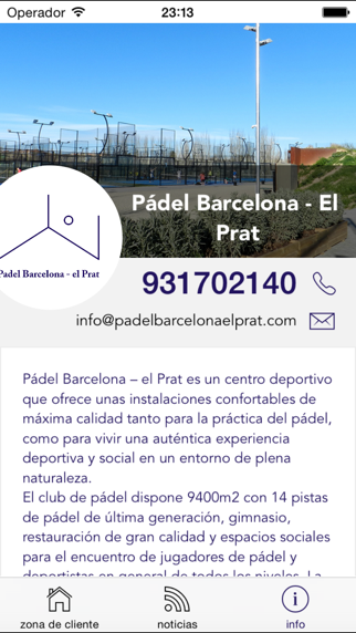 padel barcelona - el prat iphone capturas de pantalla 1