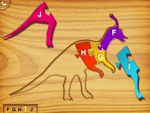 my first wood puzzles: dinosaurs - a free kid puzzle game for learning alphabet - perfect app for kids and toddlers! ipad images 2