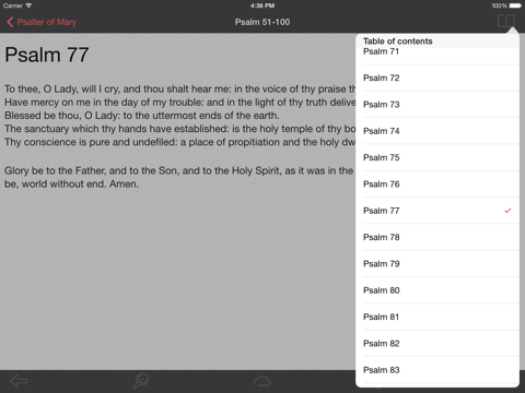 catholic psalter of the blessed virgin mary iPad Captures Décran 2