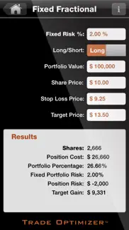 trade optimizer: stock position sizing calc calculator iphone images 1