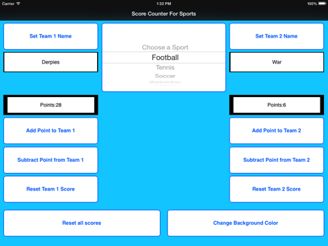 score counter for sports ipad capturas de pantalla 1