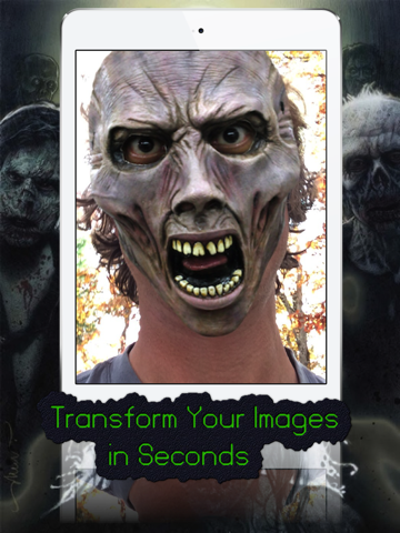 mask booth - transform into a zombie, vampire or scary clown ipad resimleri 1