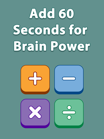 add 60 seconds for brain power - subtraction lite free ipad images 1
