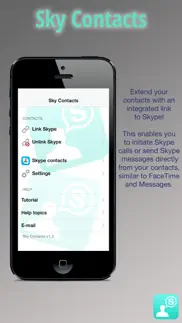 sky contacts - start skype calls and send skype messages from your contacts iPhone Captures Décran 3