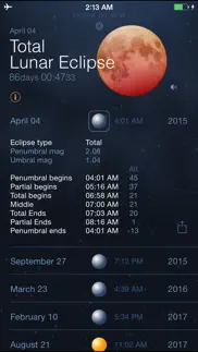 solar and lunar eclipses - full and partial eclipse calendar iphone resimleri 1