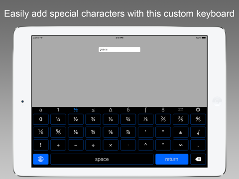symbol keys - an ios 8 keyboard extension ipad images 1