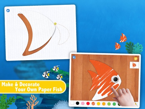 labo paper fish - make fish crafts with paper and play creative marine games ipad images 2