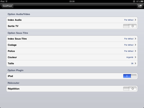 goodplayer iPad Captures Décran 3