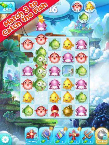 marine adventure -- collect and match 3 fish puzzle game for tango ipad images 2