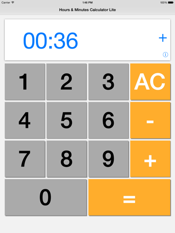 heures & minutes calculator lite iPad Captures Décran 3