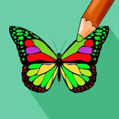 butterfly color - coloring book for stress relief logo, reviews