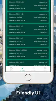 simple fuel tracker - mpg calculator, mileage log iphone images 3