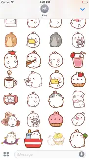 molang rabbit - emoji - emoticons - stickers iphone images 4