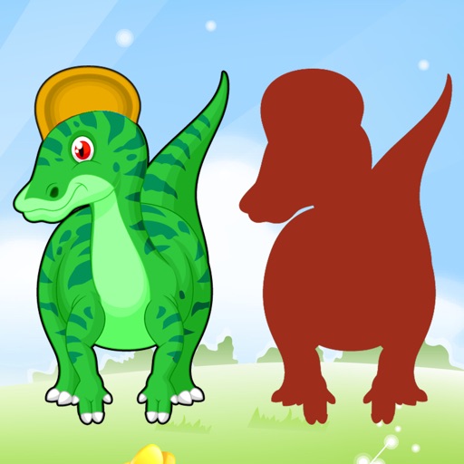 Dinosaur Drag Drop and Match Shadow Dino for kids app reviews download