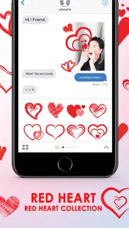red heart collection stickers for imessage iphone images 2