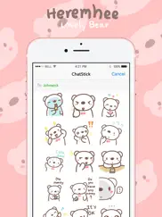 heremhee lovely bear stickers for imessage free ipad images 1