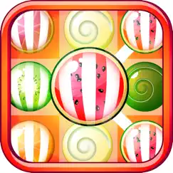 candy fruits mania - juicy fruit puzzle connect logo, reviews