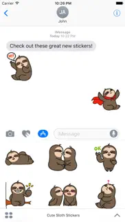 cute sloth stickers iphone images 3