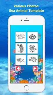 funny ocean designs - sea animal coloring book iphone images 2